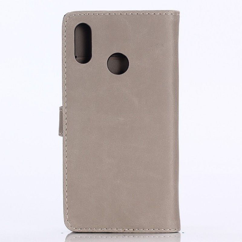 Flip Cover Læder for Samsung Galaxy A40 Sort Retro Kunstlæder