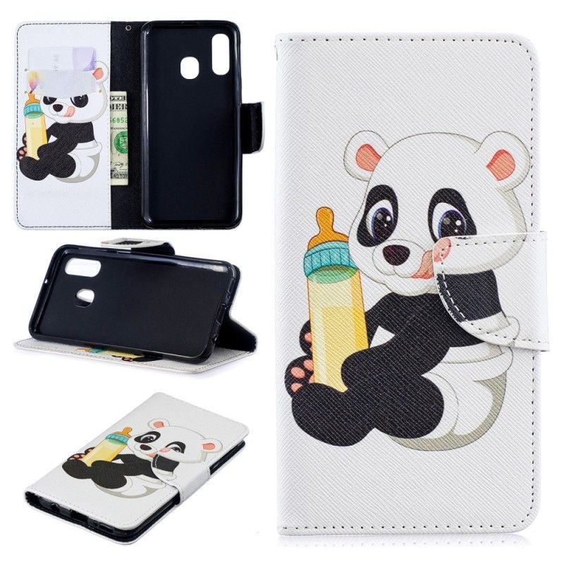 Flip Cover Læder Samsung Galaxy A40 Babypanda