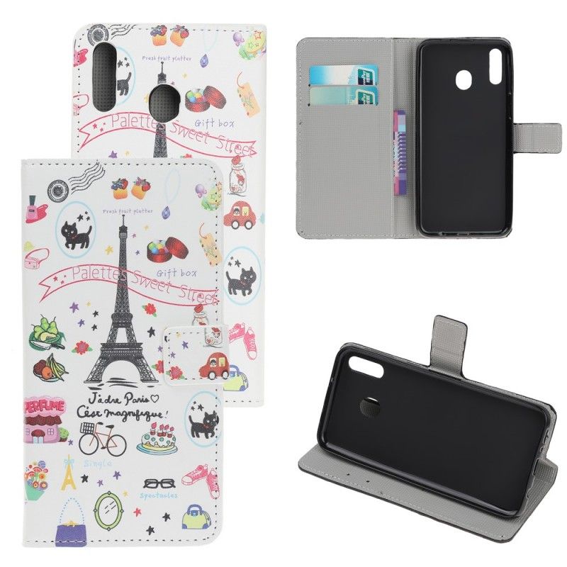 Flip Cover Læder Samsung Galaxy A40 Jeg Elsker Paris