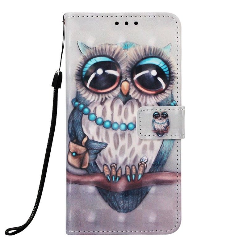 Flip Cover Læder Samsung Galaxy A40 Miss Ugle