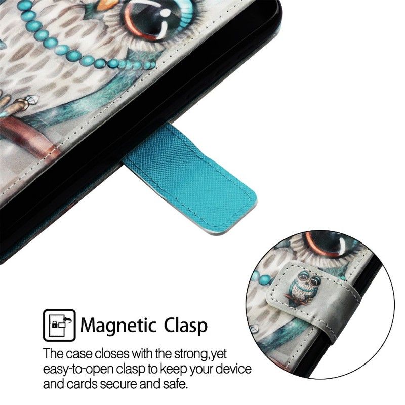 Flip Cover Læder Samsung Galaxy A40 Miss Ugle