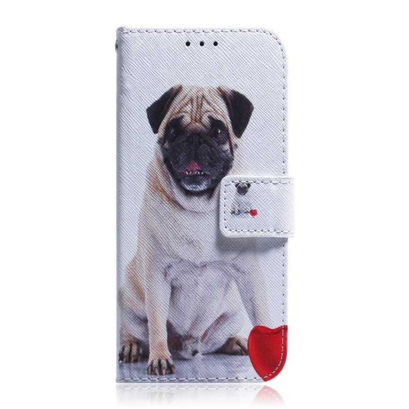 Flip Cover Læder Samsung Galaxy A40 Mops Hund Beskyttelse