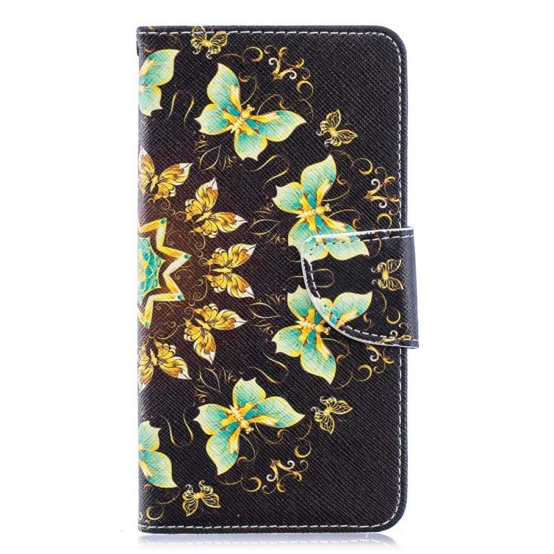 Flip Cover Læder Samsung Galaxy A40 Sommerfuglemandala