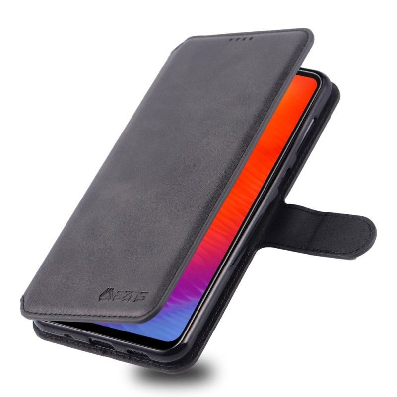 Flip Cover Læder Samsung Galaxy A40 Sort Retro Azns