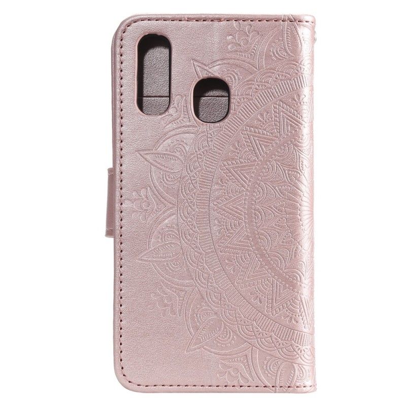 Flip Cover Samsung Galaxy A40 Grå Solmandala