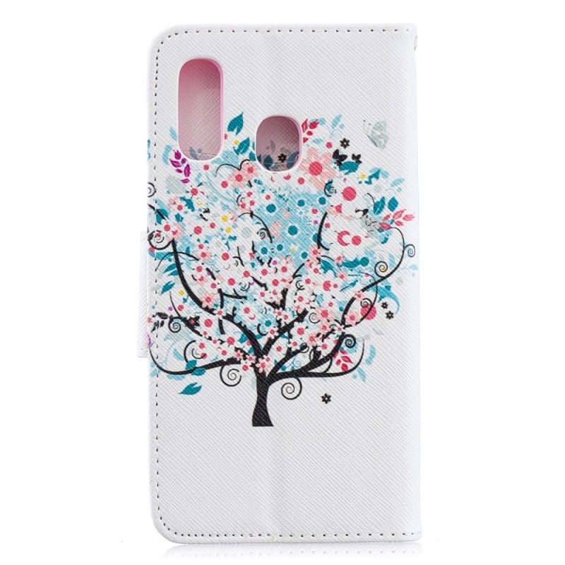 Flip Cover Samsung Galaxy A40 Mobilcover Blomstret Træ