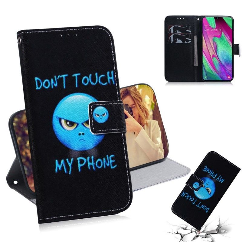 Flip Cover Samsung Galaxy A40 Mobilcover Emoji-Telefon