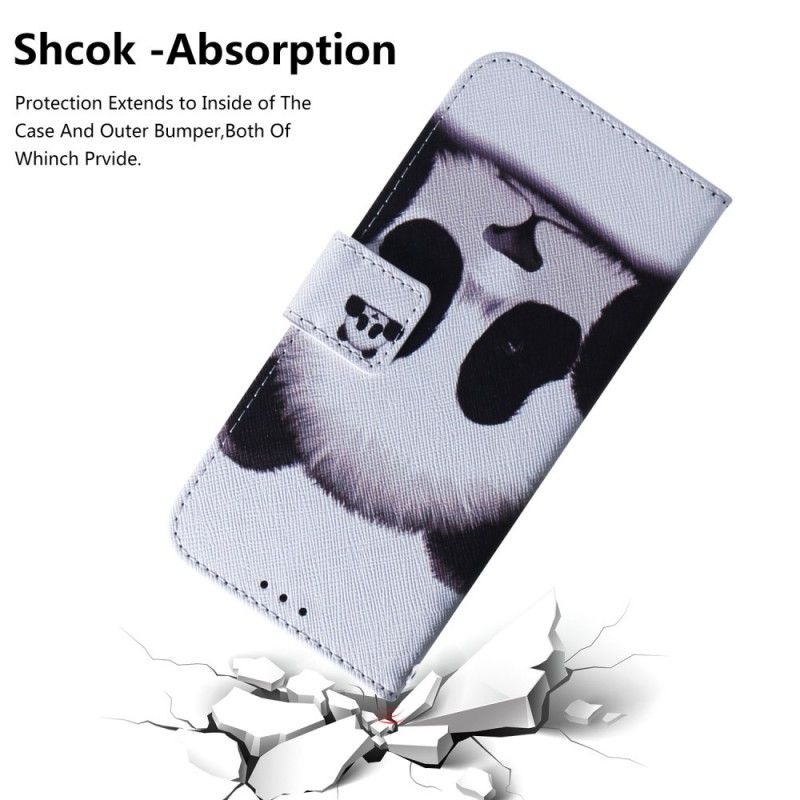 Flip Cover Samsung Galaxy A40 Mobilcover Panda Ansigt