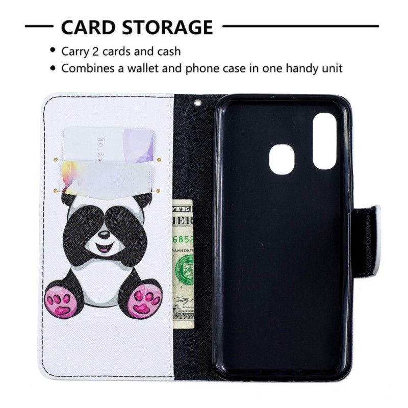 Flip Cover Samsung Galaxy A40 Mobilcover Sjov Panda