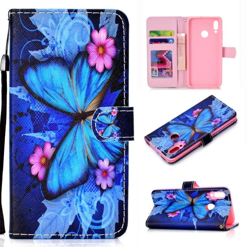 Flip Cover Samsung Galaxy A40 Mobilcover Tropisk Sommerfugl