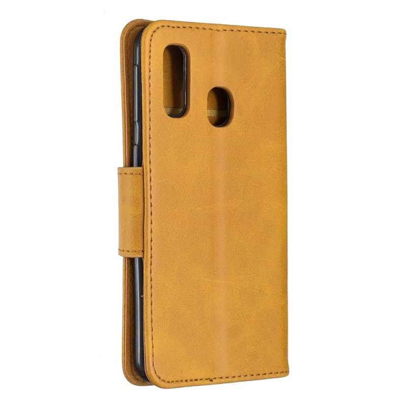 Flip Cover Samsung Galaxy A40 Sort Mobilcover Glat Skrå Flap