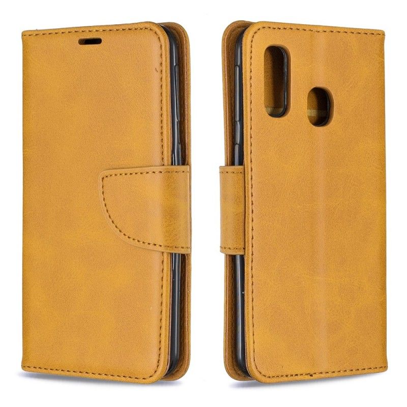 Flip Cover Samsung Galaxy A40 Sort Mobilcover Glat Skrå Flap