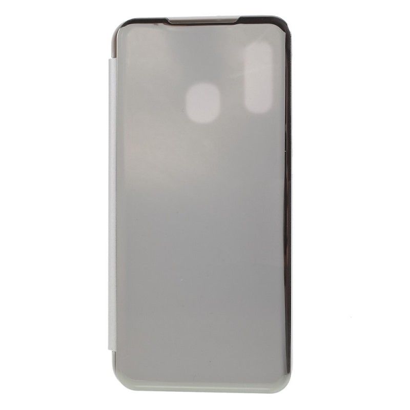 Læder Cover for Samsung Galaxy A40 Sort Spejl