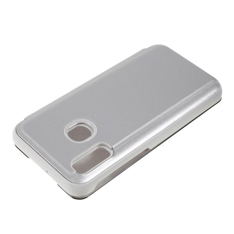 Læder Cover for Samsung Galaxy A40 Sort Spejl