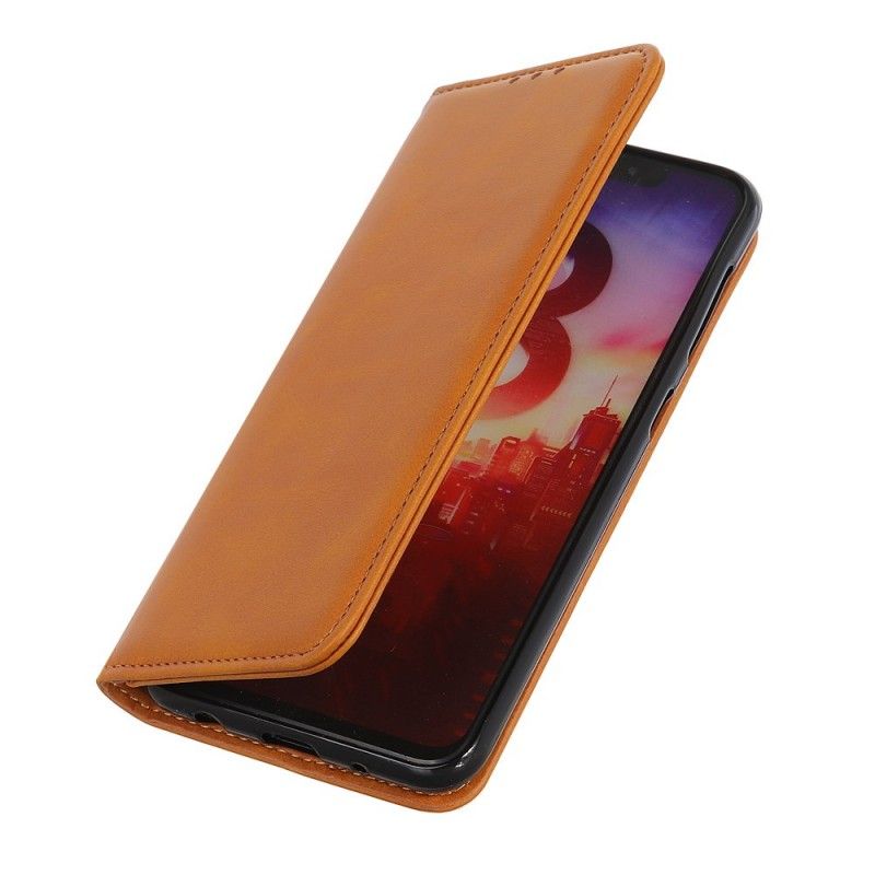 Læder Cover Samsung Galaxy A40 Sort Delt Læder