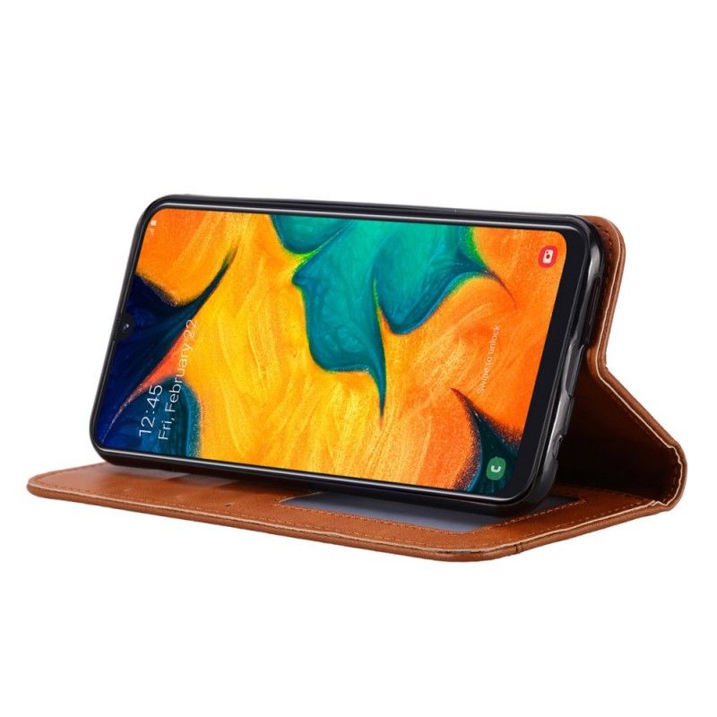 Læder Cover Samsung Galaxy A40 Sort Kortholder I Kunstlæder