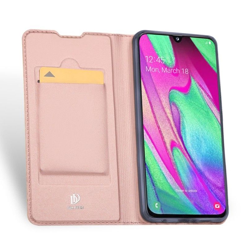 Læder Cover Samsung Galaxy A40 Sort Pro Dux Ducis Hud