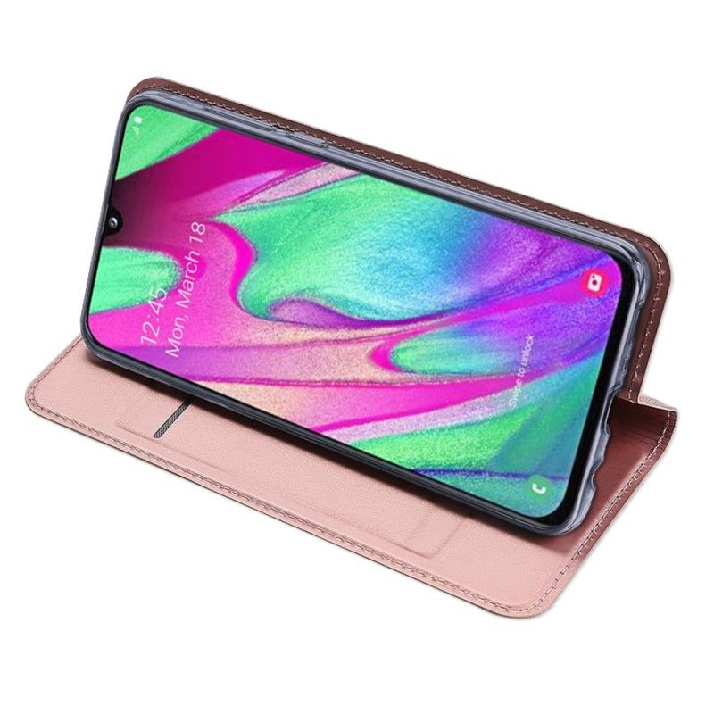 Læder Cover Samsung Galaxy A40 Sort Pro Dux Ducis Hud