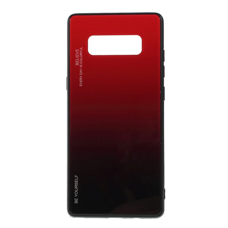 Cover Samsung Galaxy Note 8 Rød Mobilcover Vær Dig Selv Hærdet Glas