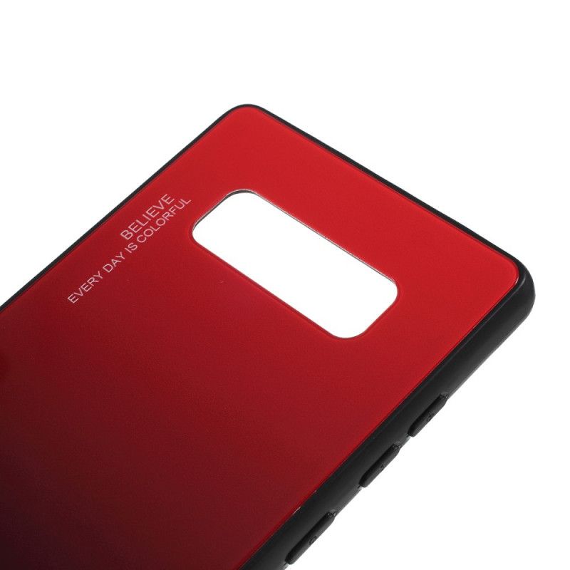 Cover Samsung Galaxy Note 8 Rød Mobilcover Vær Dig Selv Hærdet Glas