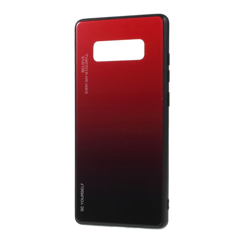 Cover Samsung Galaxy Note 8 Rød Mobilcover Vær Dig Selv Hærdet Glas