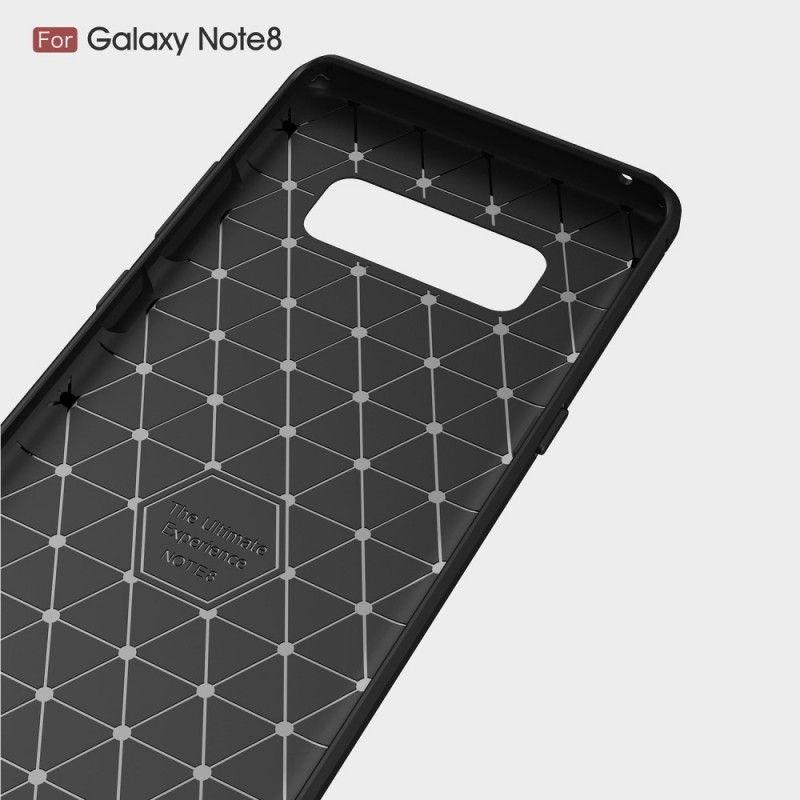 Cover Samsung Galaxy Note 8 Sort Børstet Kulfiber