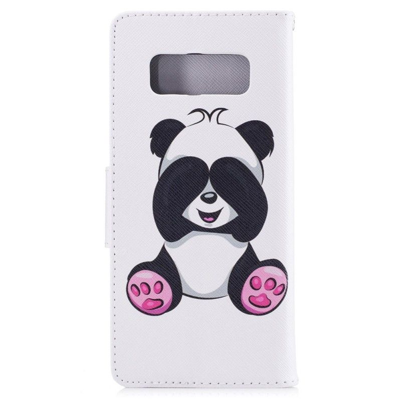 Flip Cover Læder Samsung Galaxy Note 8 Sjov Panda