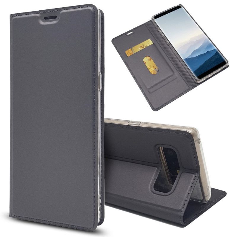 Læder Cover for Samsung Galaxy Note 8 Sort Premium Lædereffekt