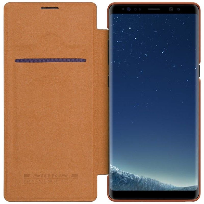 Læder Cover Samsung Galaxy Note 8 Sort Nillkin Qin-Serien