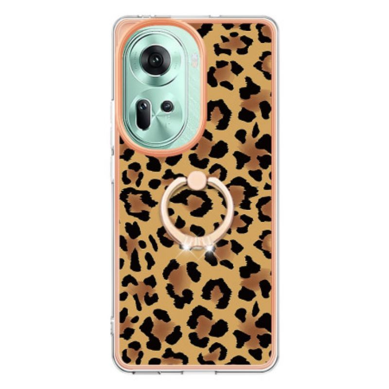 Cover Oppo Reno 11 5g Leopardprint Ringholder