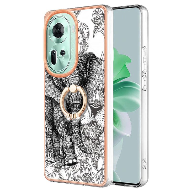 Cover Oppo Reno 11 5g Ring-støtte. Elefant Totem