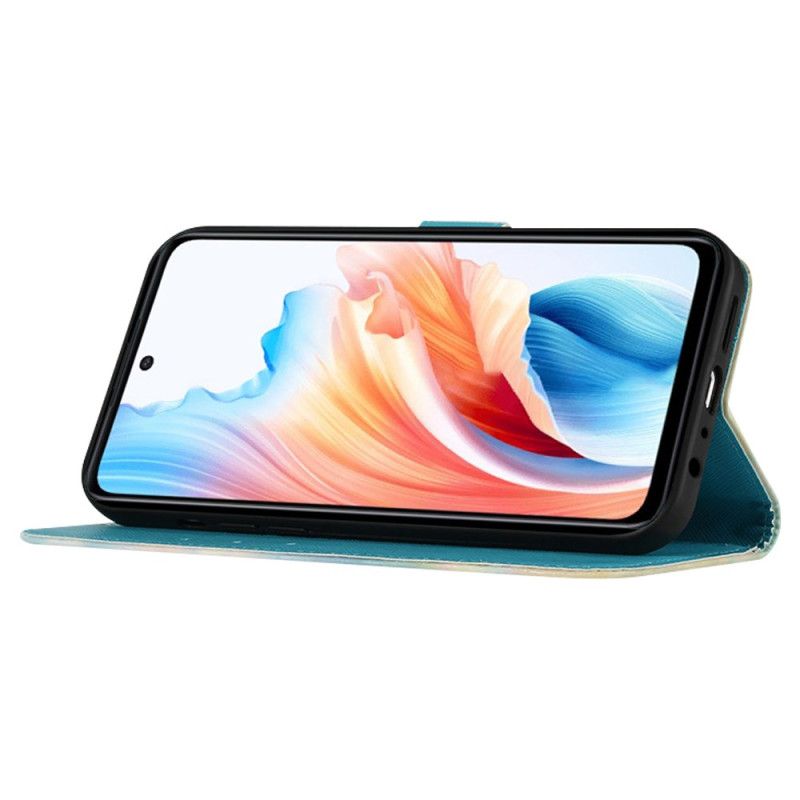 Flip Cover Oppo Reno 11 5g Gyldne Sommerfugle