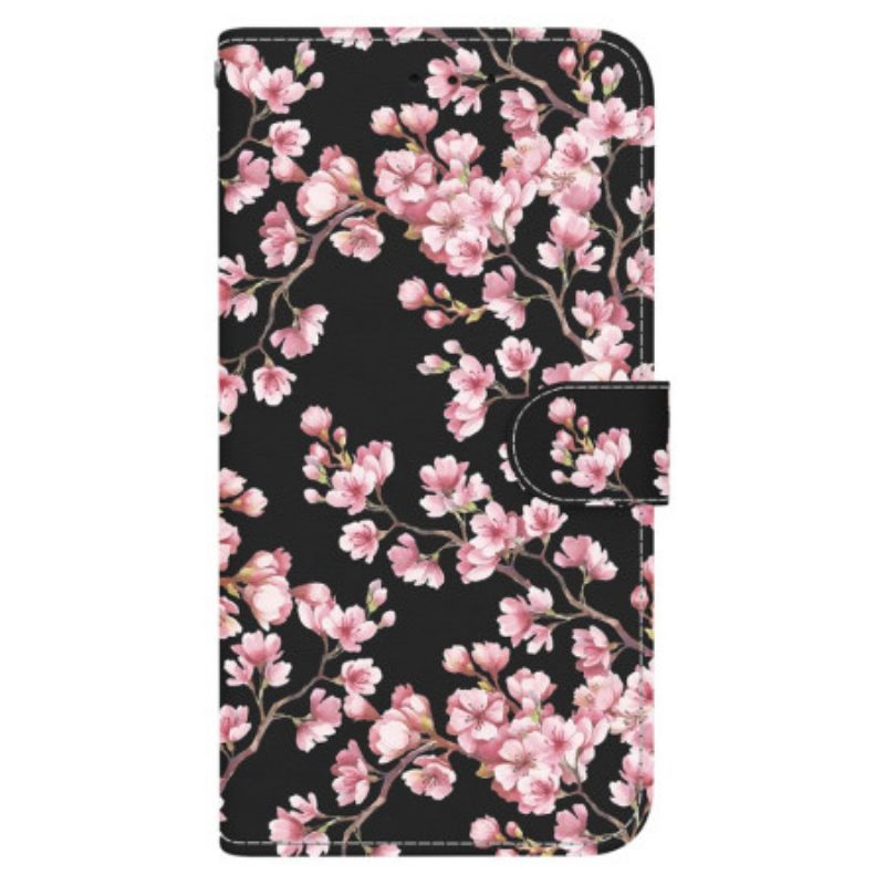 Læder Cover Oppo Reno 11 5g Omspændte Blommeblomster