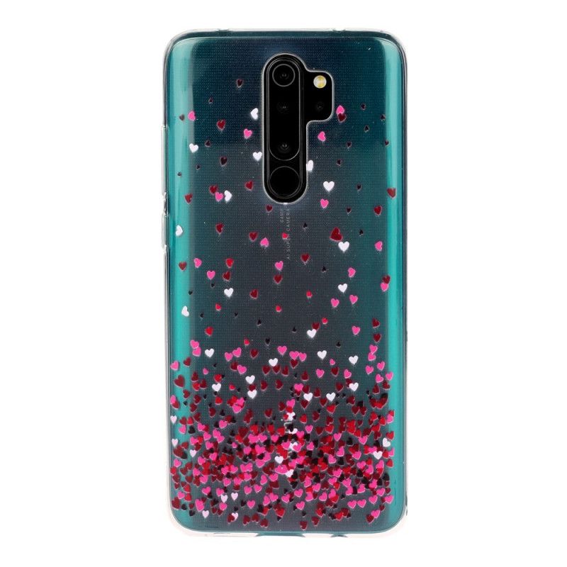 Cover for Xiaomi Redmi Note 8 Pro Flere Røde Hjerter