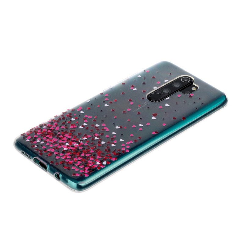 Cover for Xiaomi Redmi Note 8 Pro Flere Røde Hjerter