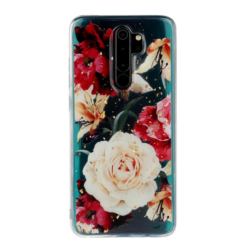 Cover for Xiaomi Redmi Note 8 Pro Gennemsigtige Smukke Buketter