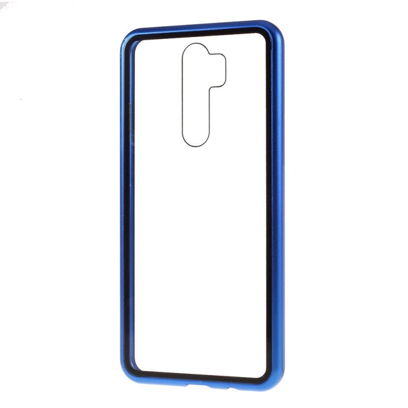 Cover for Xiaomi Redmi Note 8 Pro Sort Metalkanter Og Hærdet Glas