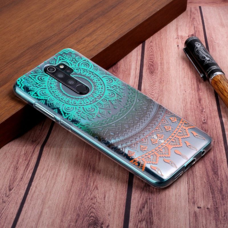 Cover Xiaomi Redmi Note 8 Pro Mobilcover Gennemsigtig Farverig Mandala