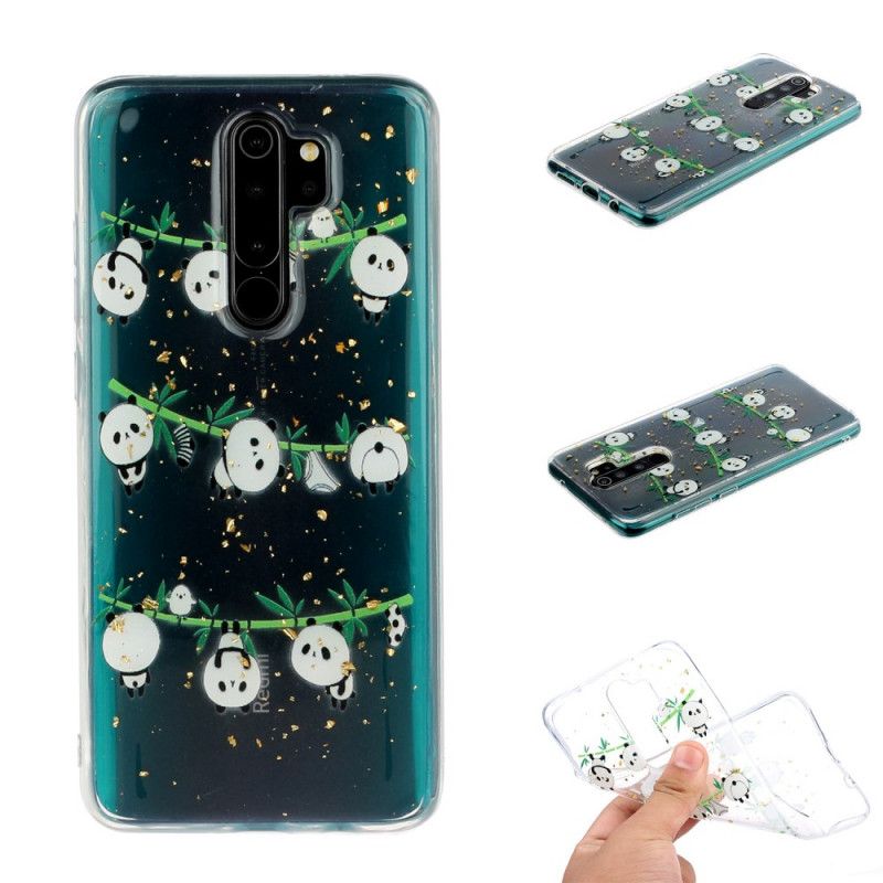 Cover Xiaomi Redmi Note 8 Pro Pandaer På Tørresnoren