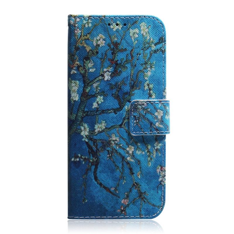 Flip Cover Læder for Xiaomi Redmi Note 8 Pro Blomstrende Grene