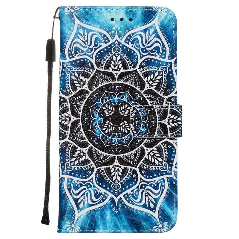 Flip Cover Læder for Xiaomi Redmi Note 8 Pro Sort Rem Mandala