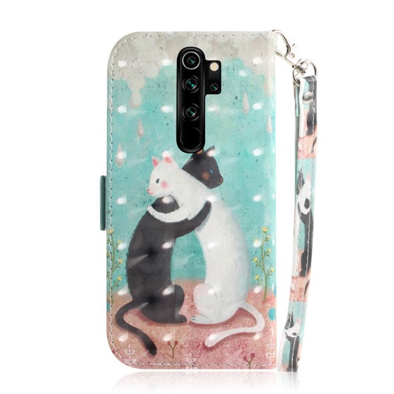 Flip Cover Læder for Xiaomi Redmi Note 8 Pro Thong Cat Friends