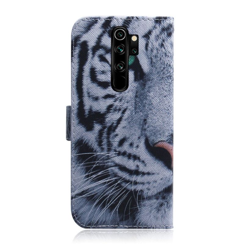 Flip Cover Læder for Xiaomi Redmi Note 8 Pro Tiger Ansigt