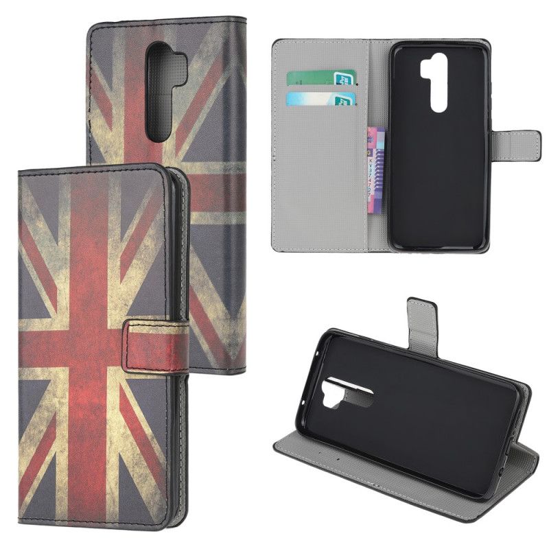 Flip Cover Læder Xiaomi Redmi Note 8 Pro Englands Flag Original