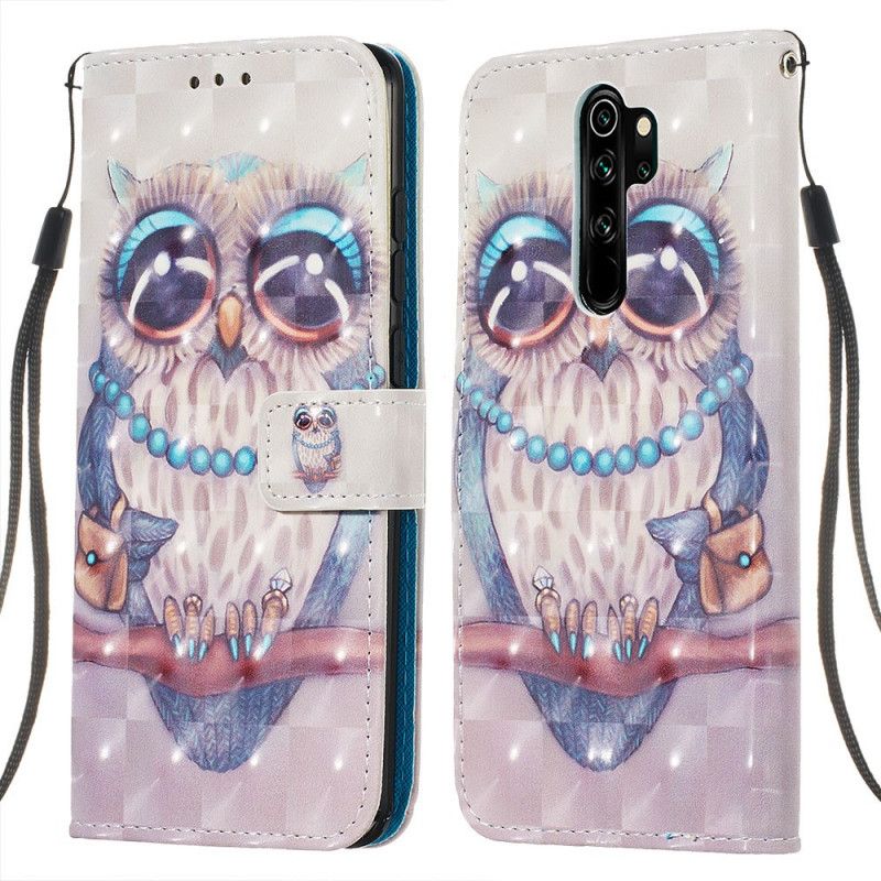 Flip Cover Læder Xiaomi Redmi Note 8 Pro Miss Ugle