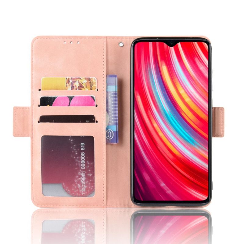 Flip Cover Læder Xiaomi Redmi Note 8 Pro Sort Førsteklasses Multikort Beskyttelse