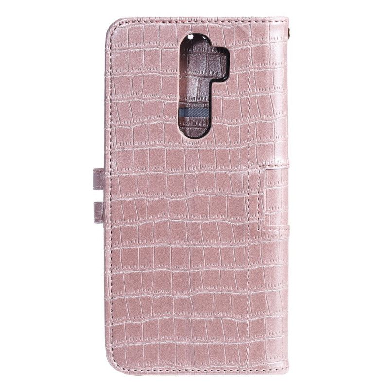 Flip Cover Læder Xiaomi Redmi Note 8 Pro Sort Fuldstændig Krokodille Original