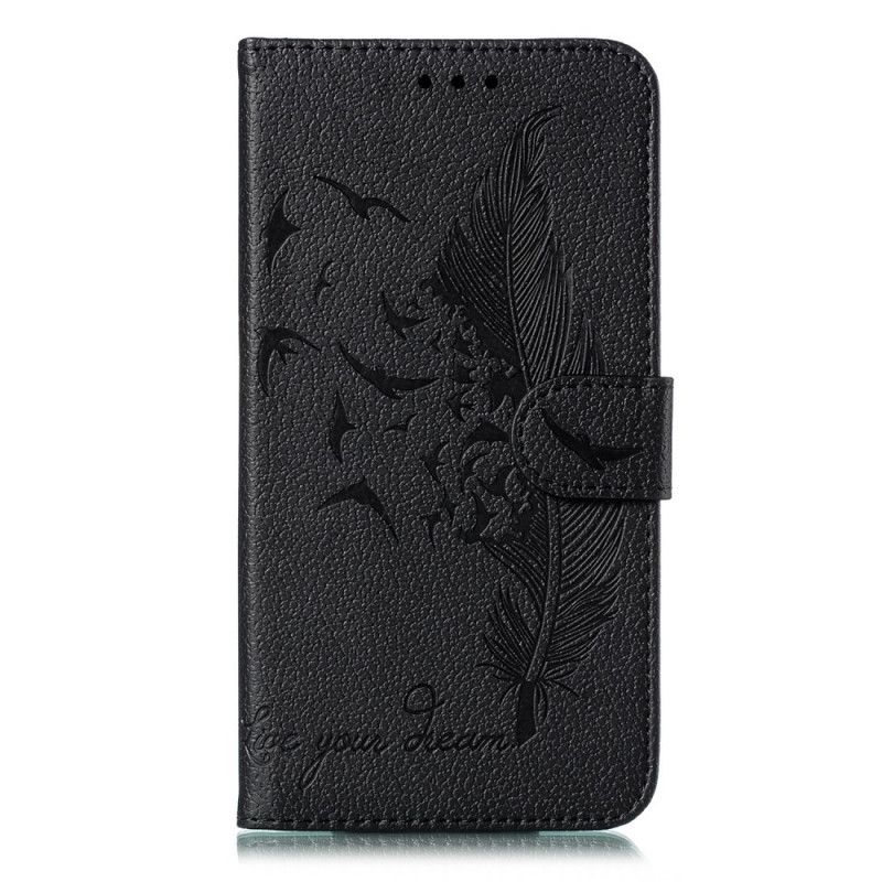 Flip Cover Læder Xiaomi Redmi Note 8 Pro Sort Leve Dit Drømmeimitationslæder