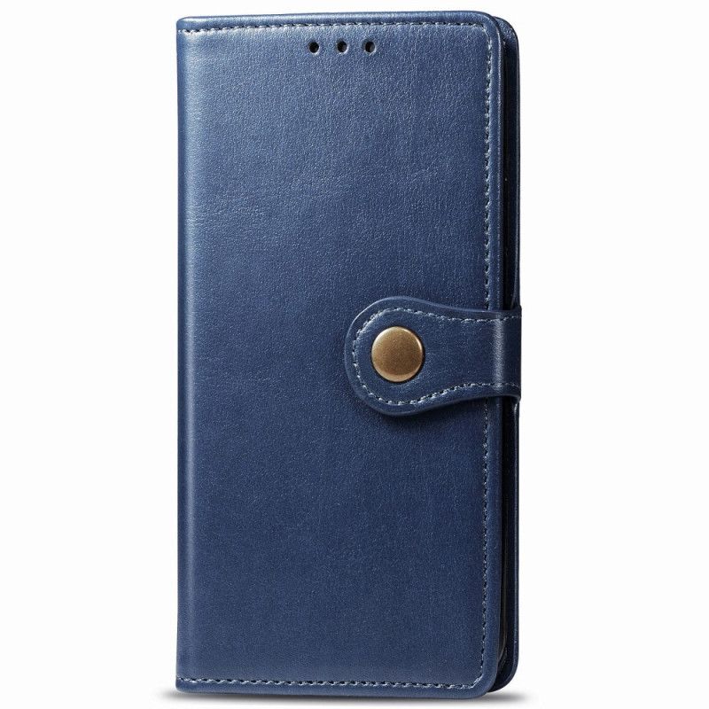 Flip Cover Xiaomi Redmi Note 8 Pro Rød Imiteret Læder Og Vintage Lås