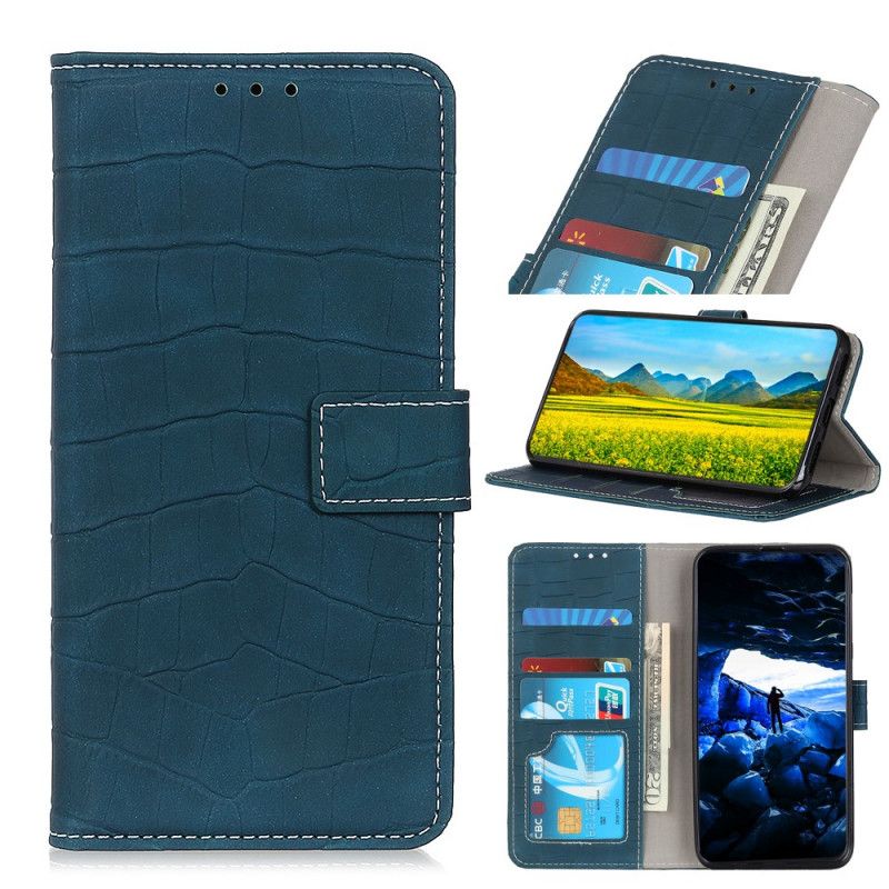 Flip Cover Xiaomi Redmi Note 8 Pro Sort Mobilcover Vintage Krokodillehudstil